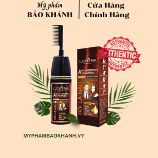 Dầu gội phủ bạc đen - nâu tóc thảo dược luckystar 250ml hàng việt nam