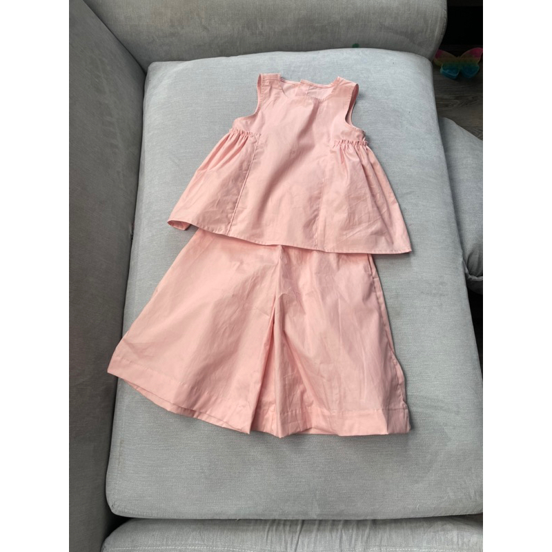 Bộ quần quần rộng sát nách cho bé gái