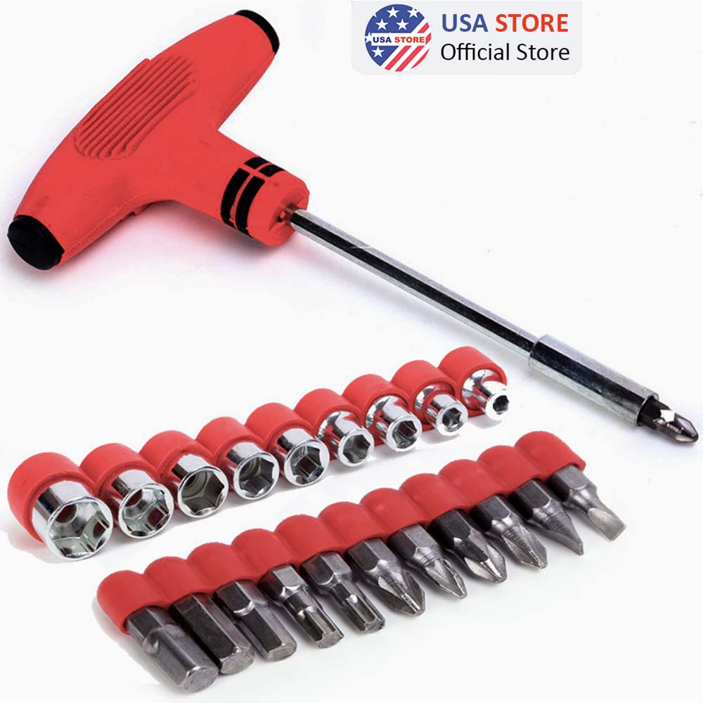 Bộ Vặn Ốc Vít Và Mở Khẩu Lục Giác Đủ Cỡ Chữ T 21 ĐẦU