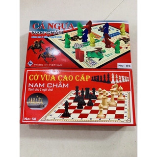 Bộ cờ cá ngựa nam châm - bộ cờ vua nam châm 29cm x 29cm