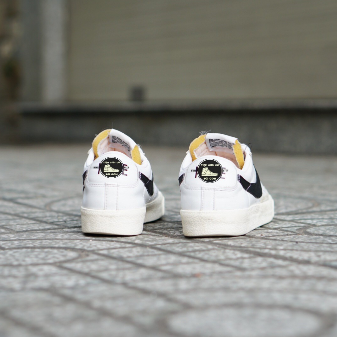 Giày Thể Thao Nam BLAZER LOW 77 WHITE BLACK DA6364-101- CŨ CHÍNH HÃNG