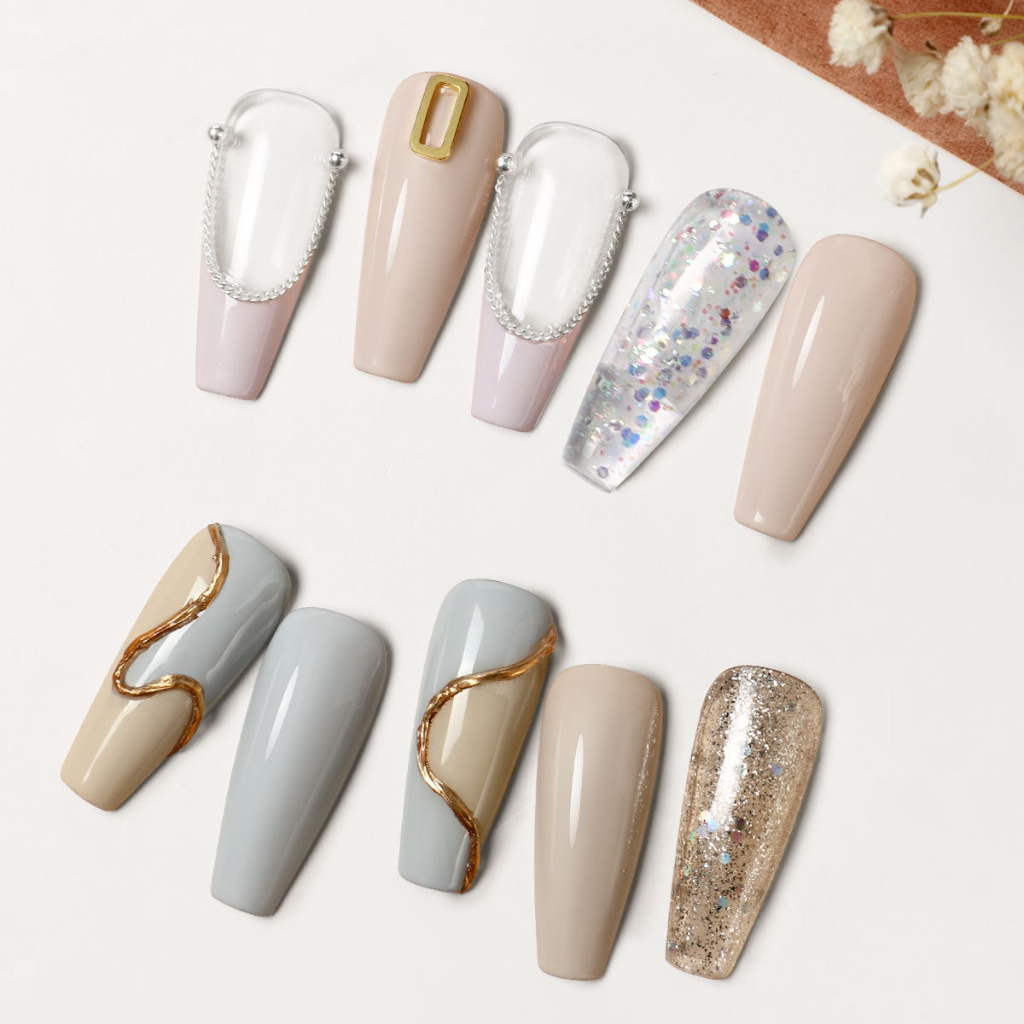 Sơn gel UV sử dụng đèn UV bảng BLG, Chuỗi màu trắng nâu sữa, sơn hot chọn lẻ  2023