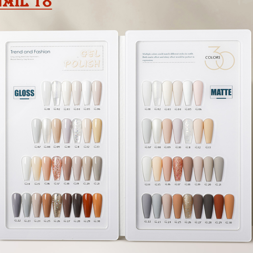 Sơn gel UV sử dụng đèn UV bảng BLG, Chuỗi màu trắng nâu sữa, sơn hot chọn lẻ  2023