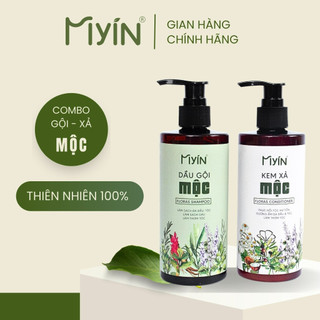 Combo dầu gội mộc 300ml + kem xả mộc 300ml myin giảm gãy rụng tóc, giảm gàu nấm