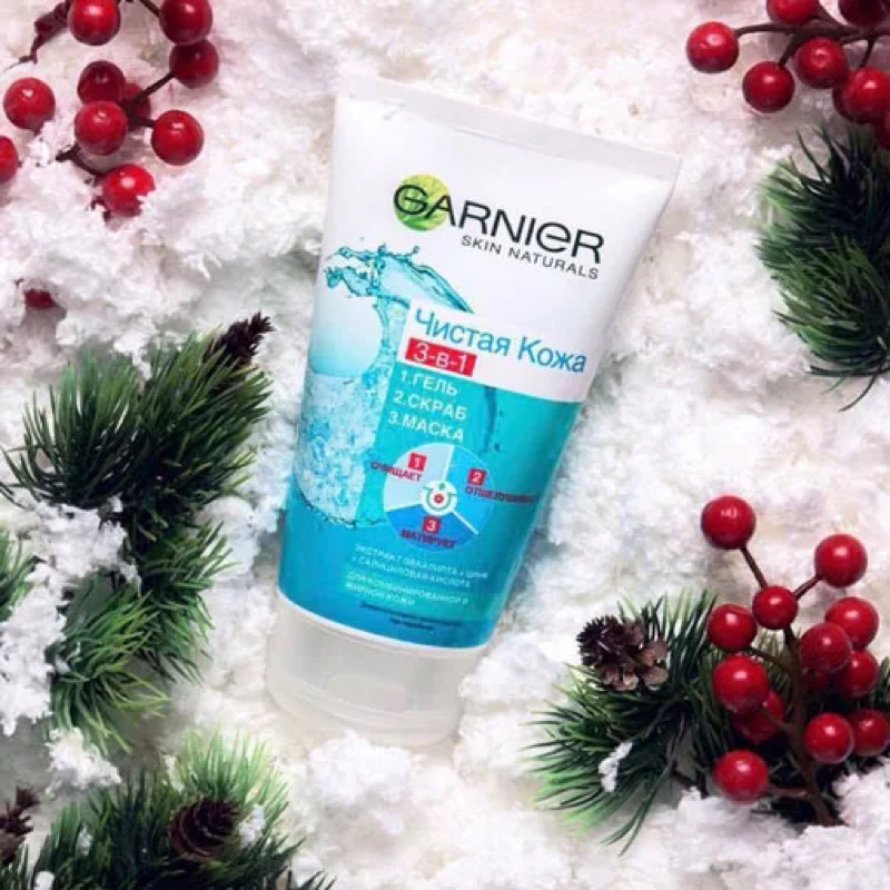 SỮA RỬA MẶT GARNIER PURE ACTIVE 3 IN 1