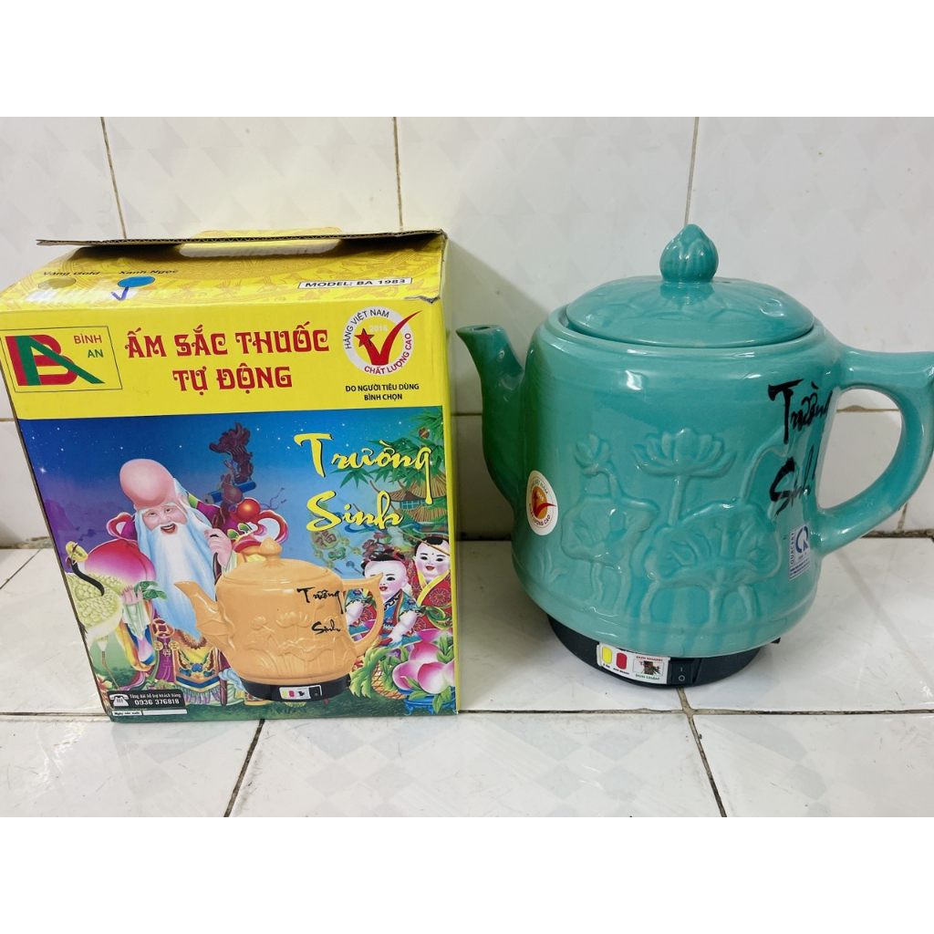 Ấm sắc thuốc Trường Sinh BA -1983 CÓ CHUÔNG BÁO