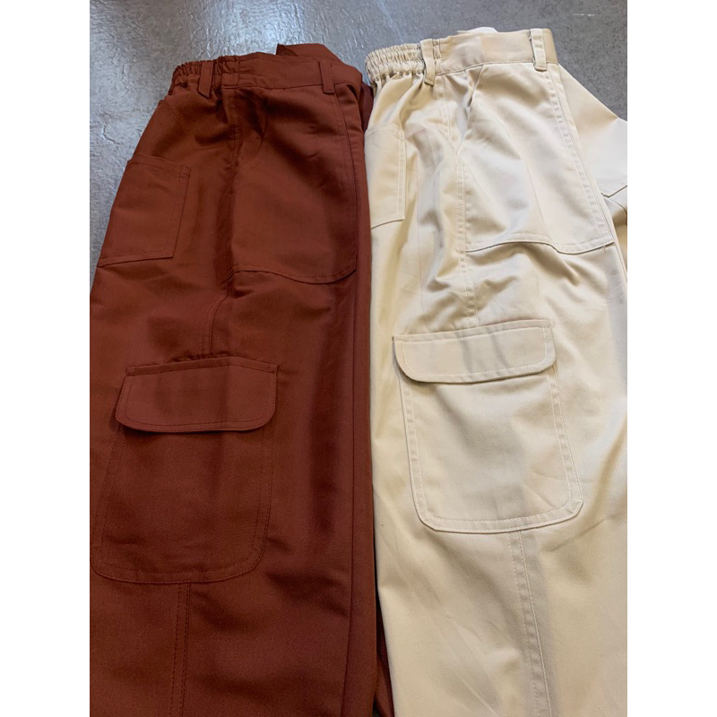 Quần Kaki Baggy Chần Chỉ Túi Hộp Hội Vintage Vui Hè Ngầu