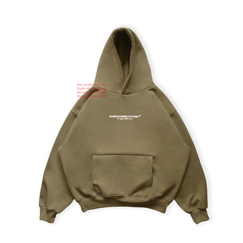 ÁO HODDIE BASIC UNISEX MÀU BE FORM BOXY | ALEKSTUDIO