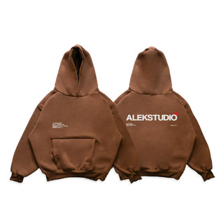 Áo hoddie basic unisex "base ver2" màu đen form boxy | alekstudio