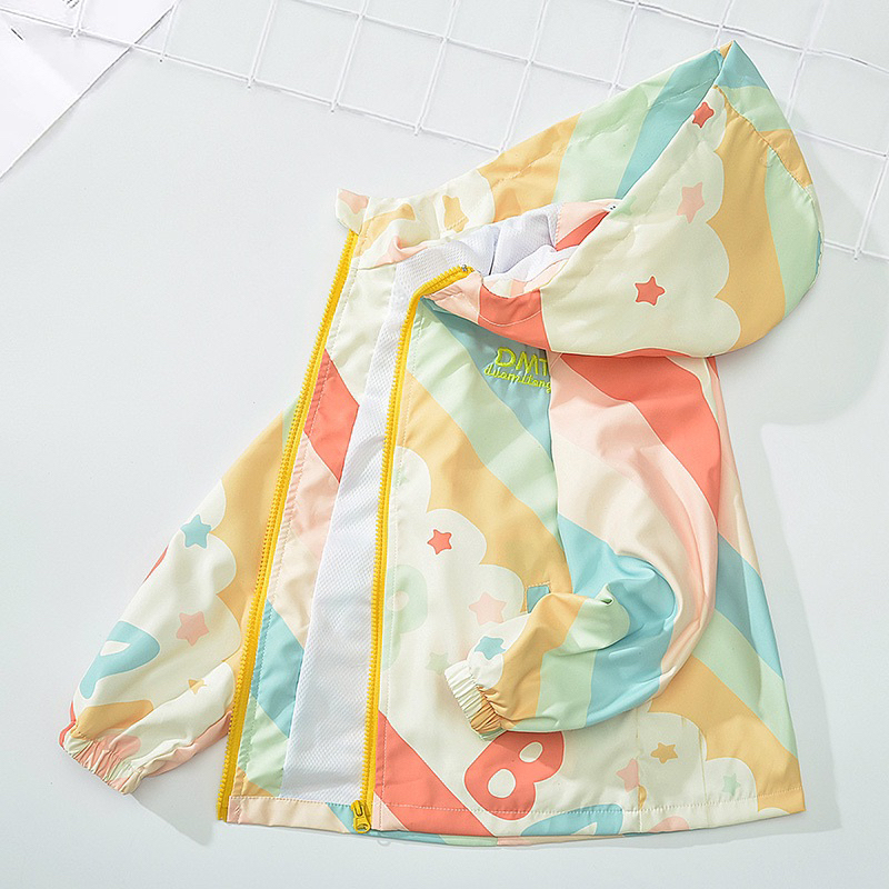 Áo khoác dù hai lớp chống thấm nước dành cho bé gái từ 15kg đến 40kg - Mebena