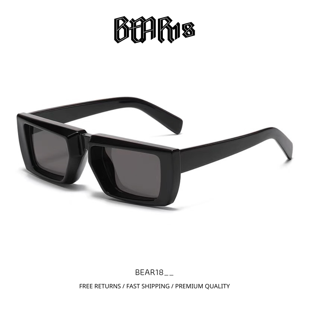Kính mắt y2k đen BEAR18 phong cách cá tính dành cho nam và nữ