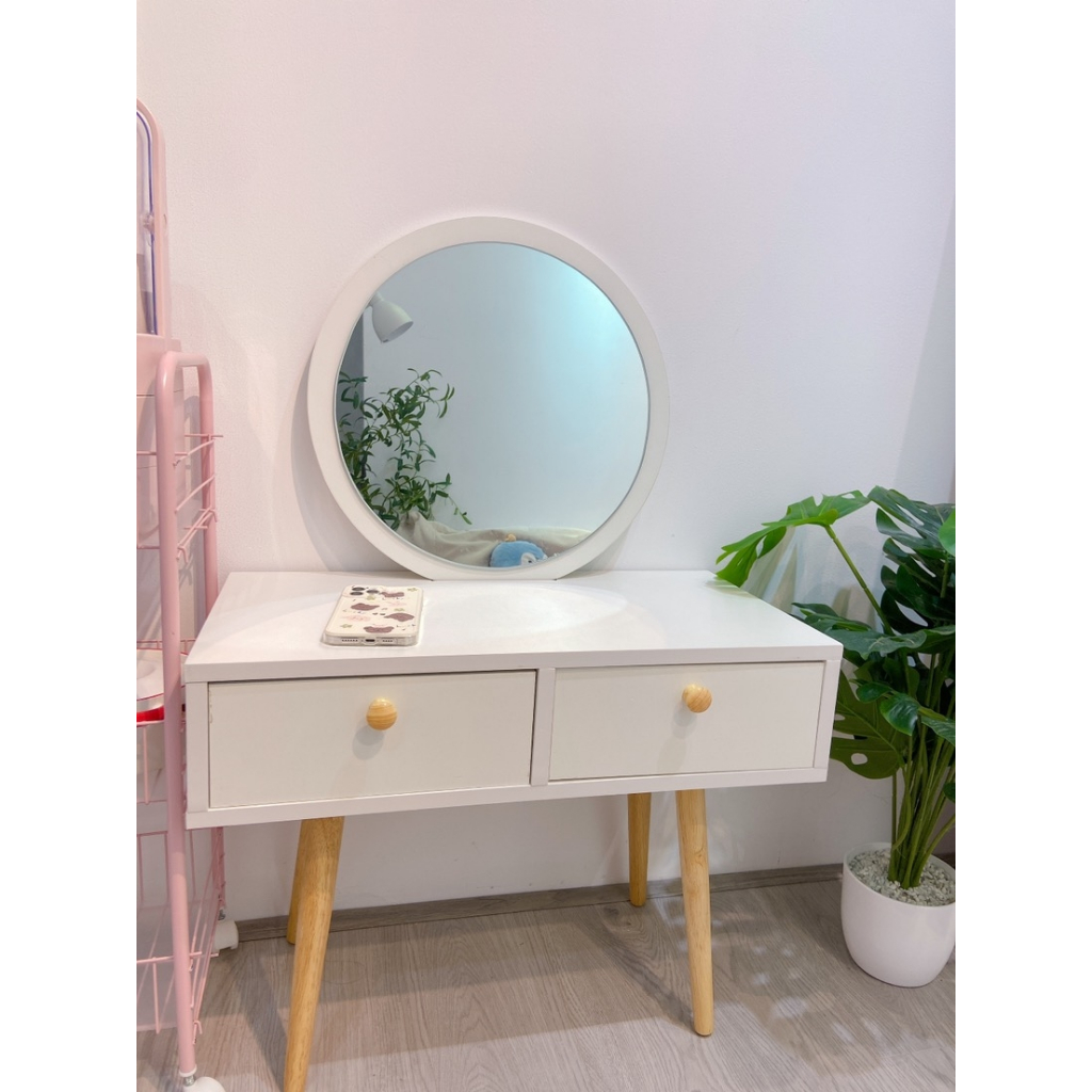 Bàn trang điểm mini, bàn trang điểm ngồi bệt kèm gương tròn - GP140