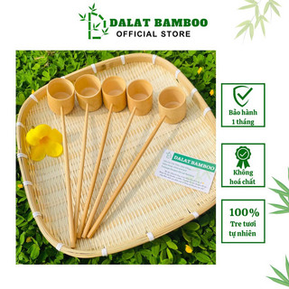 Gáo múc rượu lắc xê dalat bamboo gỗ tre cao cấp - gáo múc nước mắm, nước tương - gáo múc nước nhỏ, mini