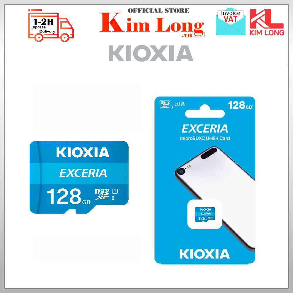 Thẻ nhớ 128GB Kioxia Micro SD C10 UHS-I đọc 100MB/s - Bảo hành Chính hãng