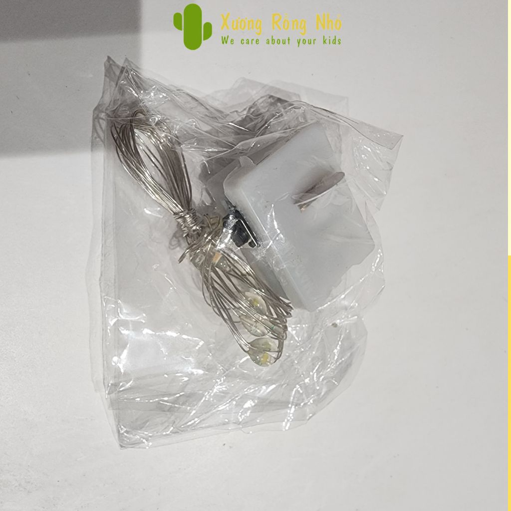 Đèn led đom đóm kèm sẵn pin dài 1m,2m,3m, đèn led trang trí gói hoa, đèn gói quà,