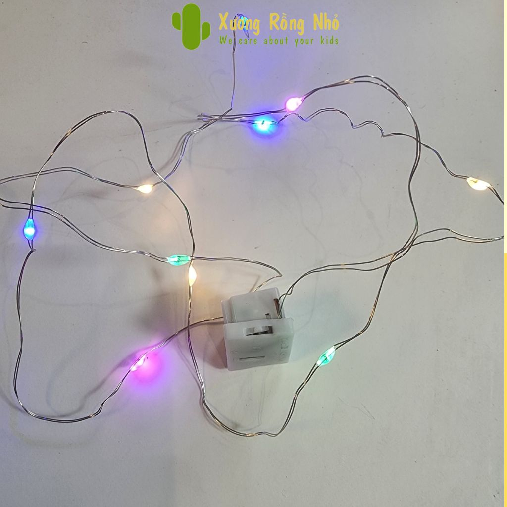 Đèn led đom đóm kèm sẵn pin dài 1m,2m,3m, đèn led trang trí gói hoa, đèn gói quà,