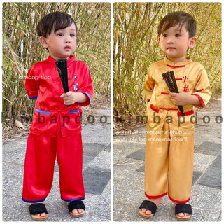 Bà ba Tàu cho bé trai - set đồ Tàu xinh - Set đồ nút Tàu chơi Tết, chơi lễ, đi học cute cho bé