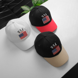 Mũ Nón lưỡi trai Meowist Unisex MLB chất liệu vải Kaki logo USA đen,nón lưỡi trai Hàn Quốc