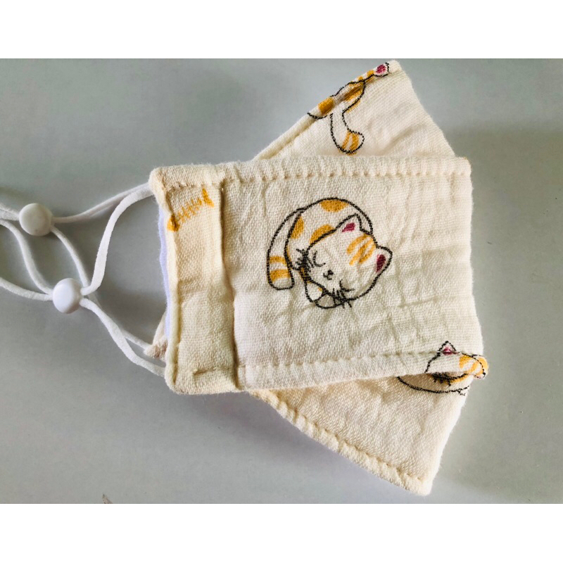Khẩu trang 3D xô muslin cho bé