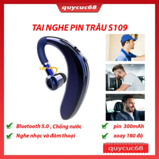  TAI NGHE BLUETOOTH S109 Tai Nghe Không Dây Kết Nối Bluetooth 5.0 Chống Ồn Có Chỉnh Âm Lượng Thiết Kế Nhỏ Gọn 