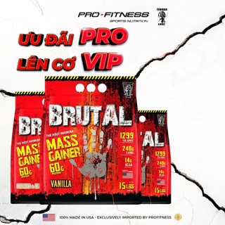 Sữa mass tăng cân Mass Brutal Gainer - Profitness Store - Sữa siêu tăng cân cho người gầy với Protein, Carb, BCAA