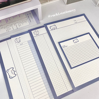 Tập 30 tờ giấy note B5 học từ vựng, take note hình thú đáng yêu