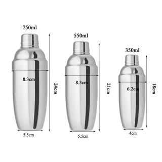 Bình lắc inox shaker 350ml 550ml 750ml