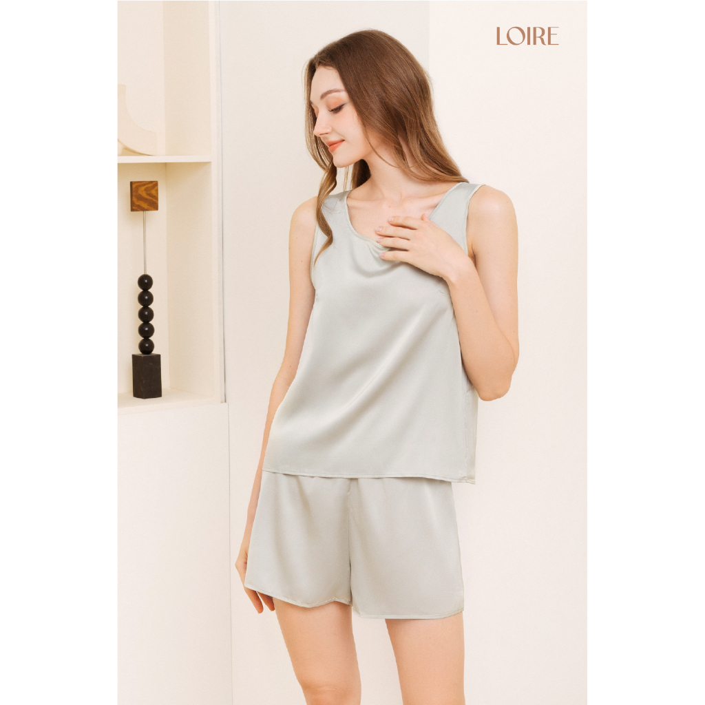 Bộ Đồ Ngủ Lụa Cộc Basic Loirechic BCC01