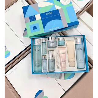 SÉT OHUI XANH AQUA CẤP NƯỚC GIẢM MỤN DƯỠNG ẨM CHỐNG LÃO HOÁ KIỂM SOÁT BÃ NHỜN