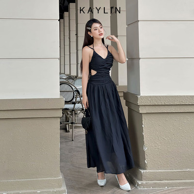 Đầm KAYLIN cổ yếm dài khoét eo phong cách thanh lịch sexy N2083