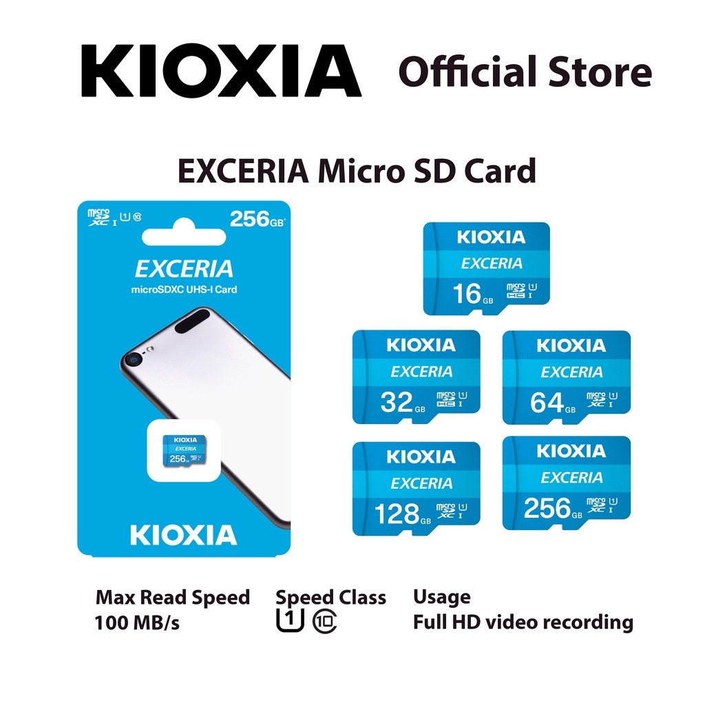 Thẻ nhớ Kioxia Micro SD HC Class 10 UHS-I 100MB/s - Bảo hành chính hãng