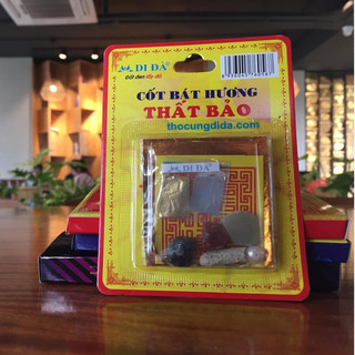 CỐT BÁT HƯƠNG (THẤT BẢO) DI ĐÀ 100% hàng thật (NHÃN VÀNG)