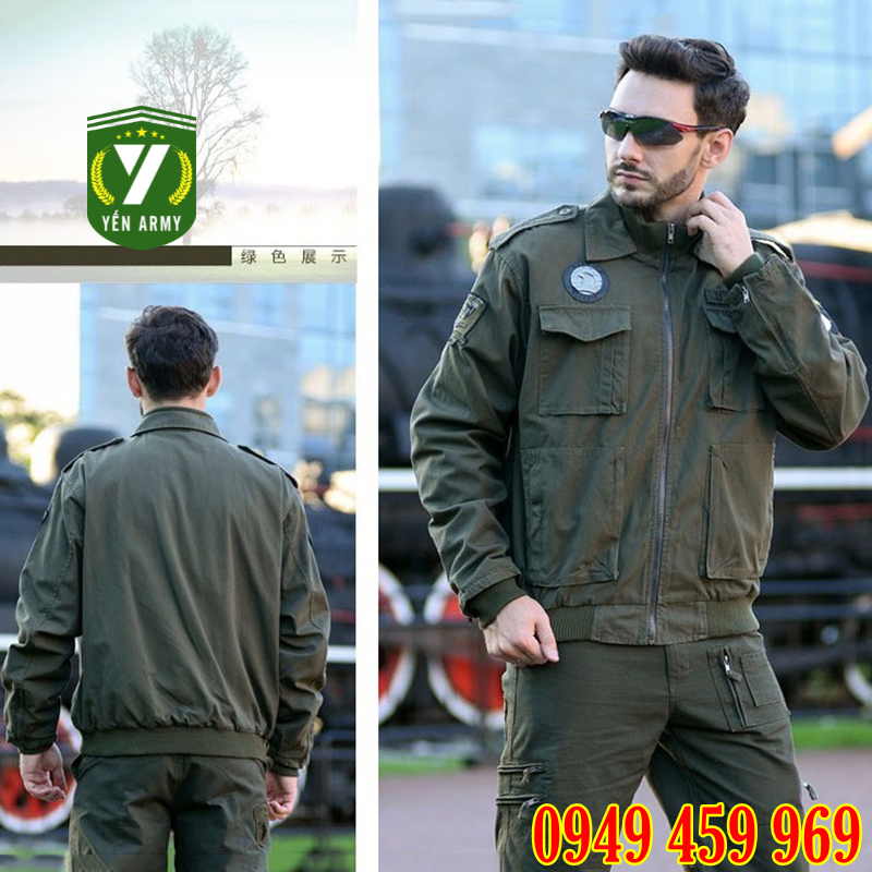 Áo Khoác Lính Nam - Áo Khoác Kaki Nam Túi Hộp Phong Cách Lính Mỹ - Mã AK336