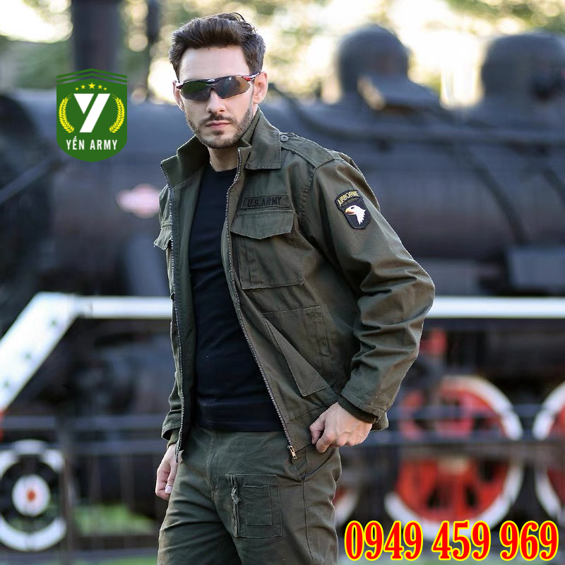 Áo Khoác Lính Nam - Áo Khoác Kaki Nam Túi Hộp Phong Cách Lính Mỹ - Mã AK336