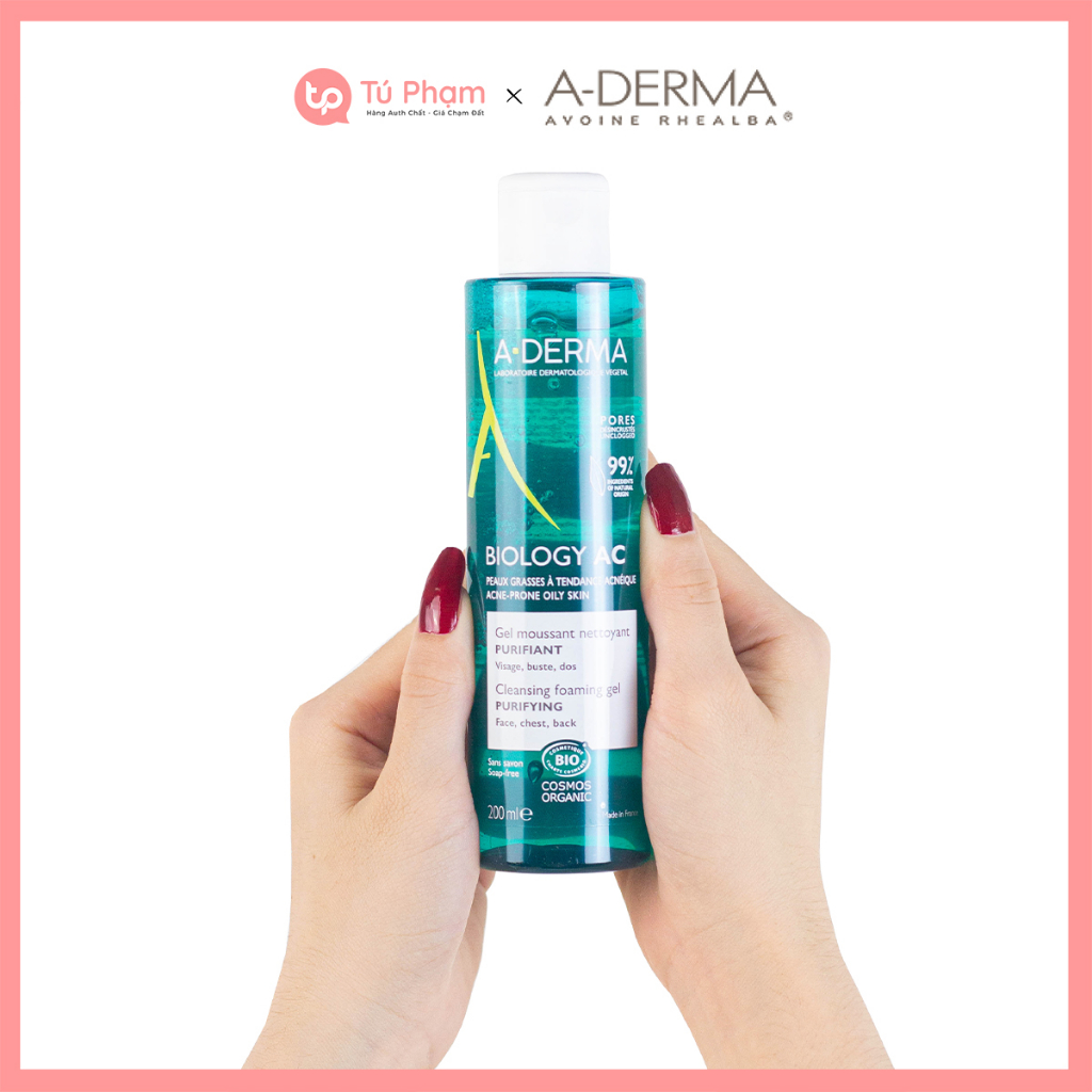 Sữa Rửa Mặt A-Derma Phys-Ac Gel Moussant Purifiant