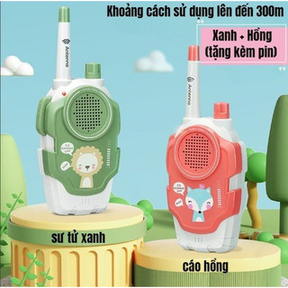 Bô đàm đồ chơi cho bé combo 2 cái đa chiều 2 kênh phạm vi 300m cho trẻ vui chơi