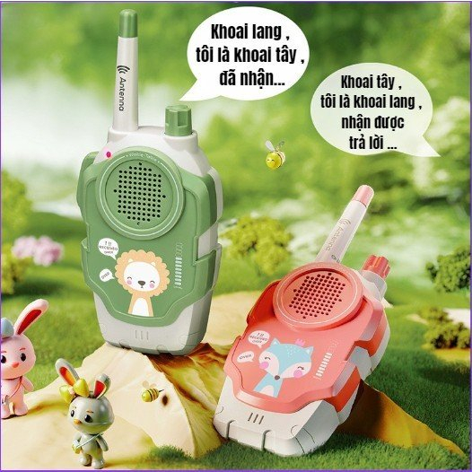 Bô Đàm Đồ Chơi Cho Bé Combo 2 cái Đa Chiều 2 kênh phạm vi 300m cho trẻ vui chơi