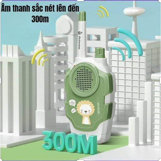 Bô Đàm Đồ Chơi Cho Bé Combo 2 cái Đa Chiều 2 kênh phạm vi 300m cho trẻ vui chơi