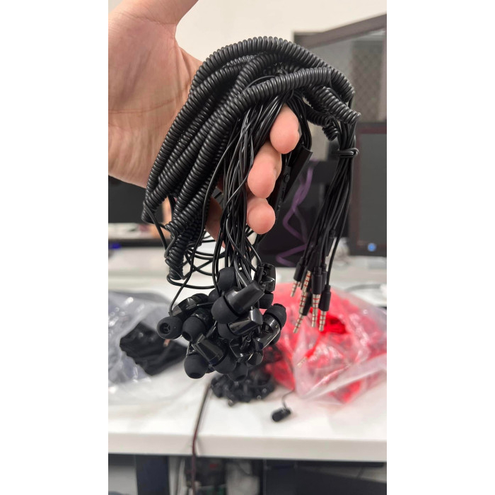 Tai nghe inear dây lò xo chân