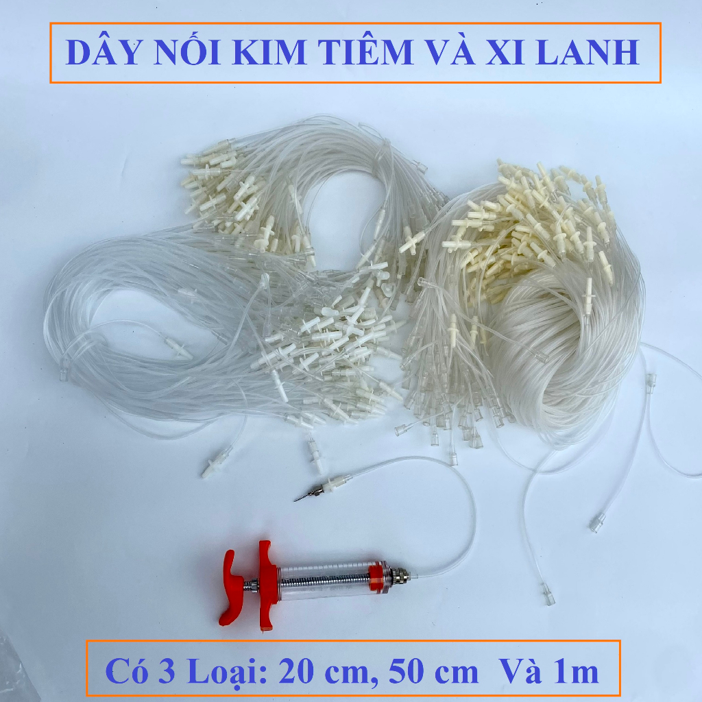 Dây Nối Kim Tiêm, Dây Kết Nối Kim Tiêm Với Xilanh Dài 20 cm, 50vm và 1m, Combo 3 chiếc