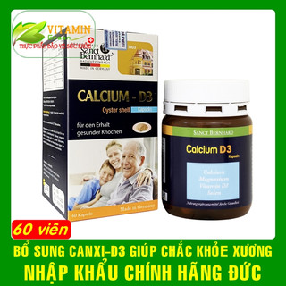 Viên uống bổ sung canxi Calcium D3 Oyster shell Kapseln (60 viên) cho cả gia đình | Nhập khẩu chính hãng Đức