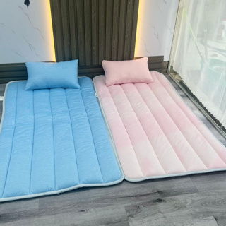 (Nệm+Gối+Túi) TAKARA Bộ nệm vải lụa mát có chống thấm cho bé đi học mẫu giáo.Đệm em bé mùa hè.