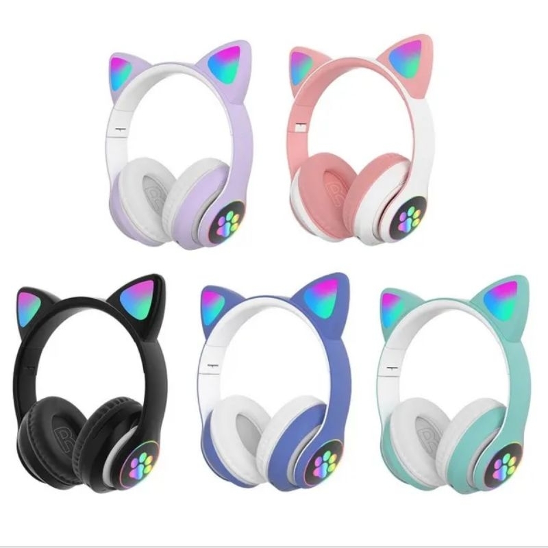 Tai Nghe Mèo Bluetooth ,Kiểu Dáng Dễ Thương Có Mic,Âm Bass Mạnh Mẽ Và Dung Lượng Pin Khủng