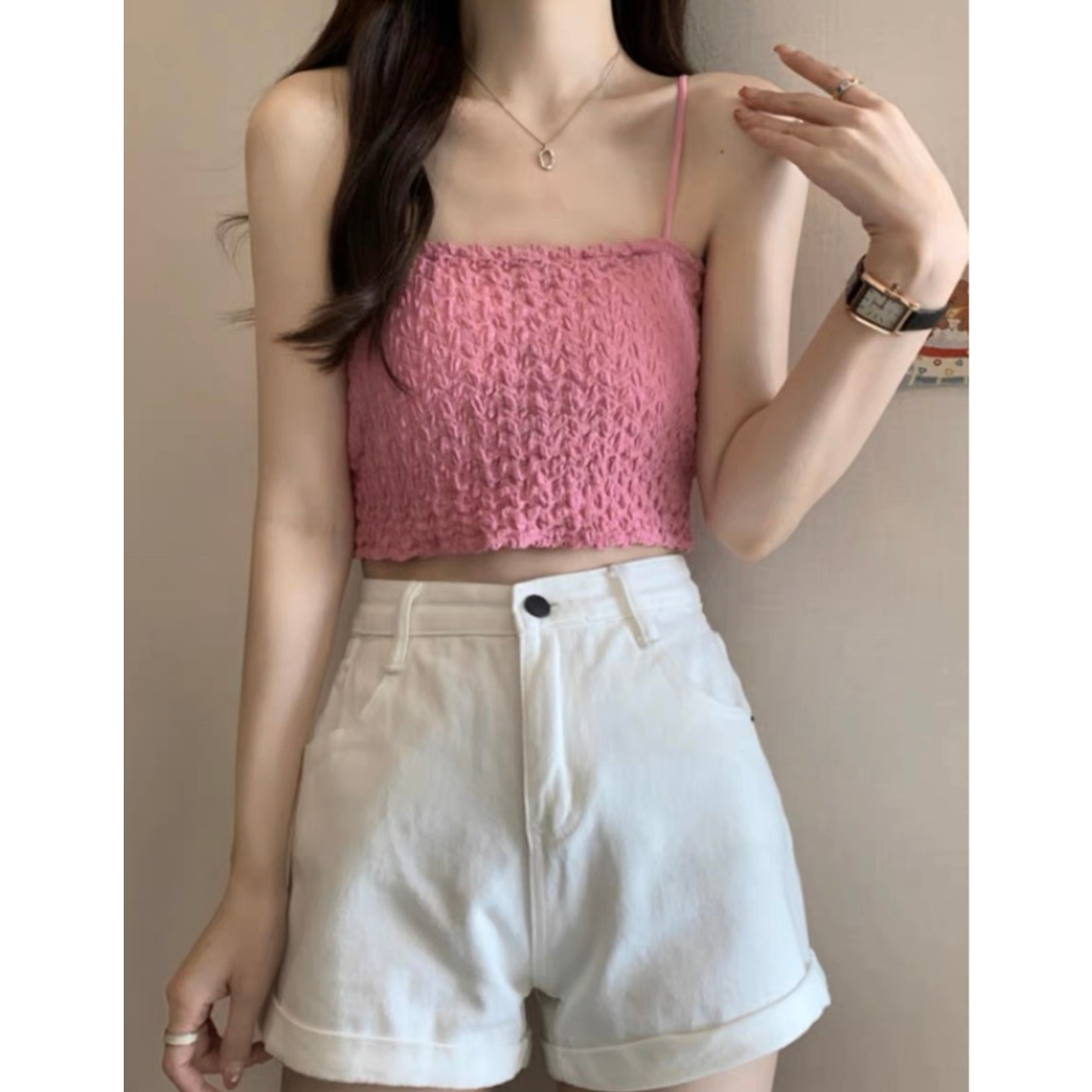 Áo 2 dây LYRA croptop xốp chun kèm mút phong cách trẻ trung, cá tính - CSYAC0167