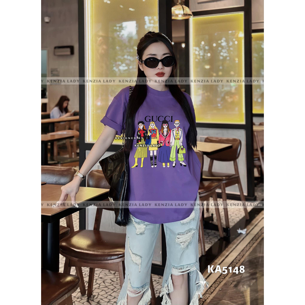 Áo Thun Nữ siêu cấp Form chuẩn Kenzia Lady- Áo Phông Cổ Tròn Tay Ngắn  Basic Cotton 100%  - KA5148