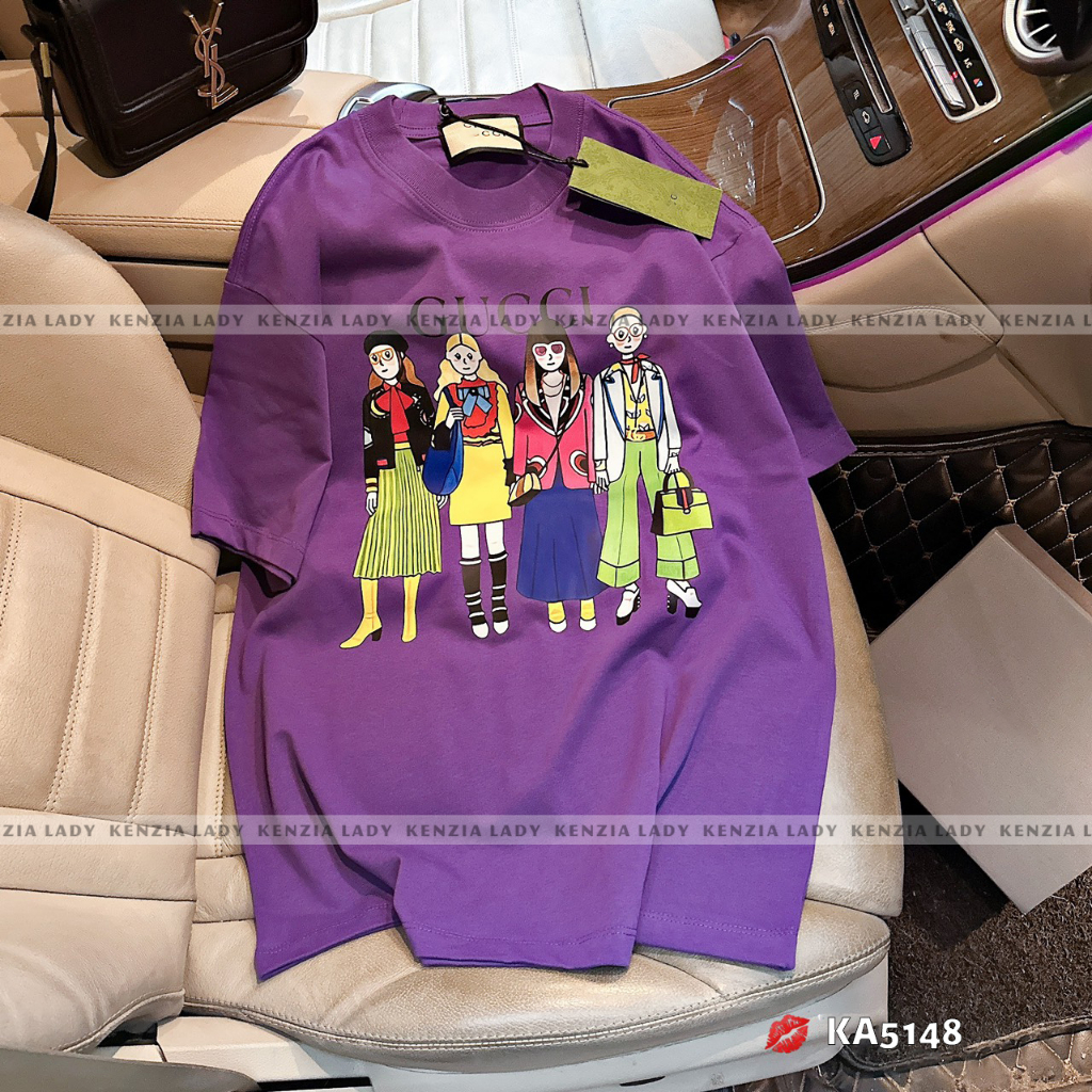 Áo Thun Nữ siêu cấp Form chuẩn Kenzia Lady- Áo Phông Cổ Tròn Tay Ngắn  Basic Cotton 100%  - KA5148