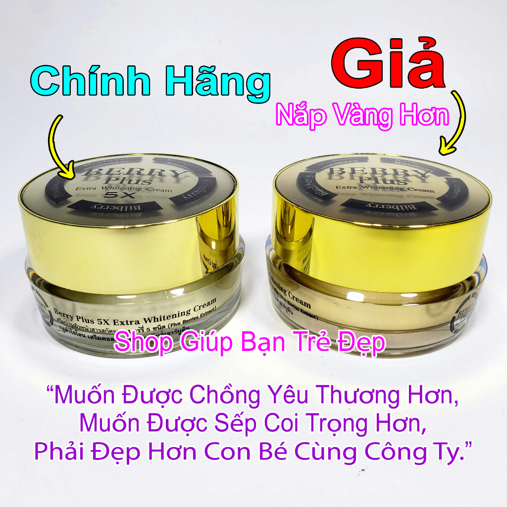 Kem Berry Plus 5x Thái Lan 20gr Chính Hãng - Kem 4K Trái Cây Loại Bỏ Nám Dưỡng Trắng Hiệu Quả