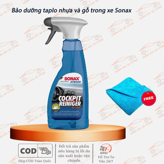[ Tặng Khăn ] DUNG Dịch Bảo Dưỡng Và Làm Sạch Taplo Nhựa Và Gỗ Trong Xe Sonax Xtreme Cockpit Cleaner 500ml 283241