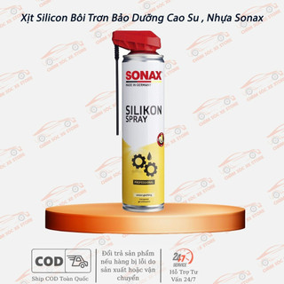 Chai Xịt Silicon Bôi Trơn Bảo Dưỡng Cao Su , Nhựa Sonax Silicone Spray 348300 400ML