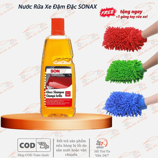 Nước rửa xe đậm đặc sonax 314300 - 1000ml tặng bao tay xúc tua, khăn